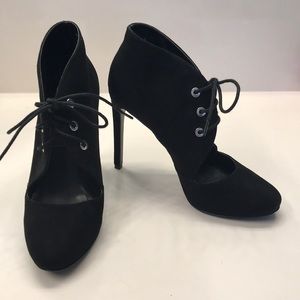 Nine West Lace Up Suede Pumps